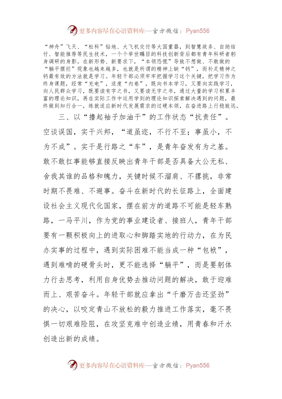 研讨交流发言：用实干诠释担当，用奋斗谱写青春.docx_第2页