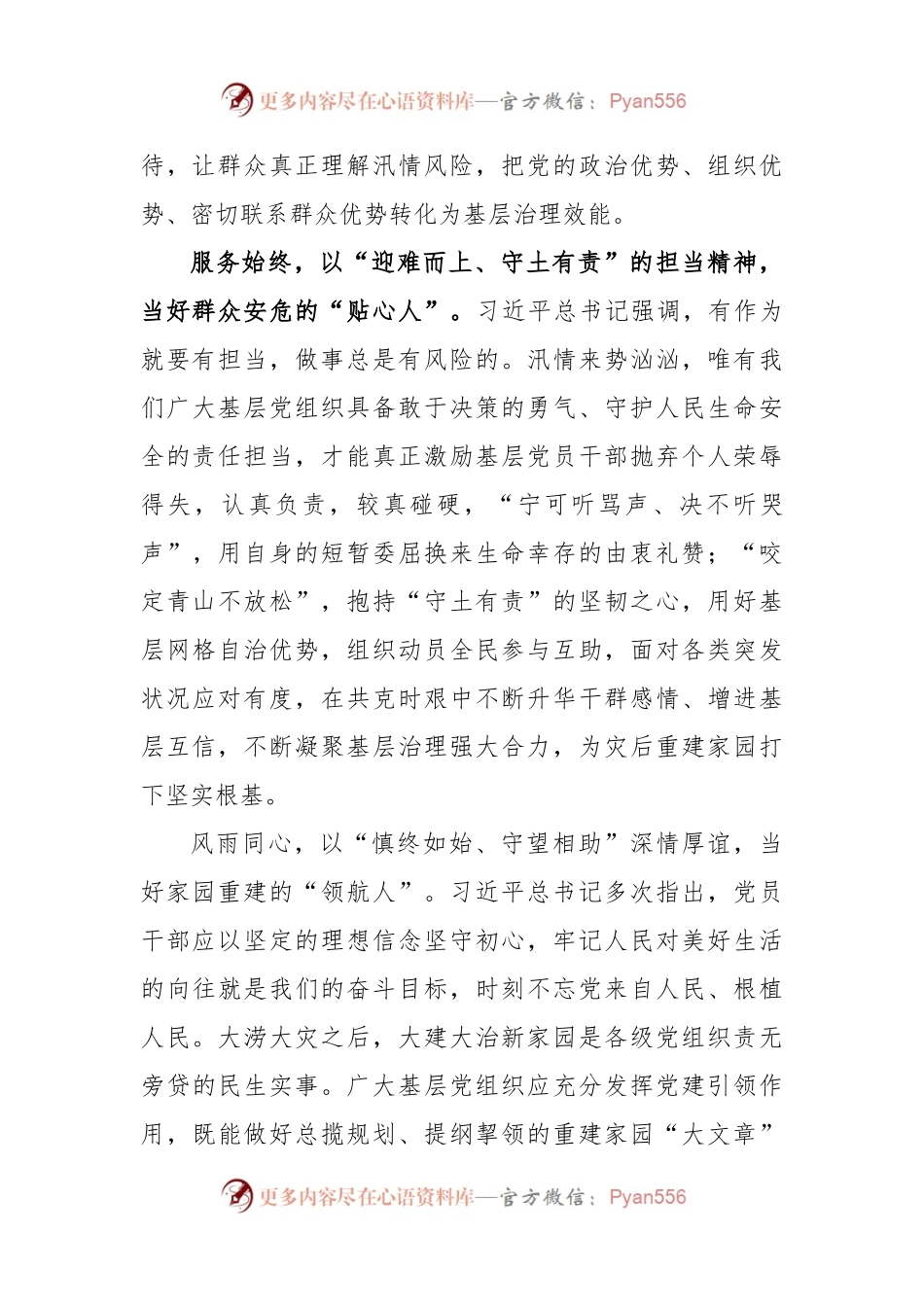 贯彻落实对防汛救灾工作重要指示心得体会发言.docx_第2页