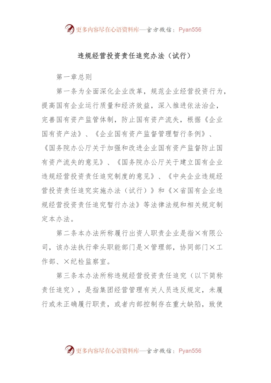 违规经营投资责任追究办法（试行）.docx_第1页