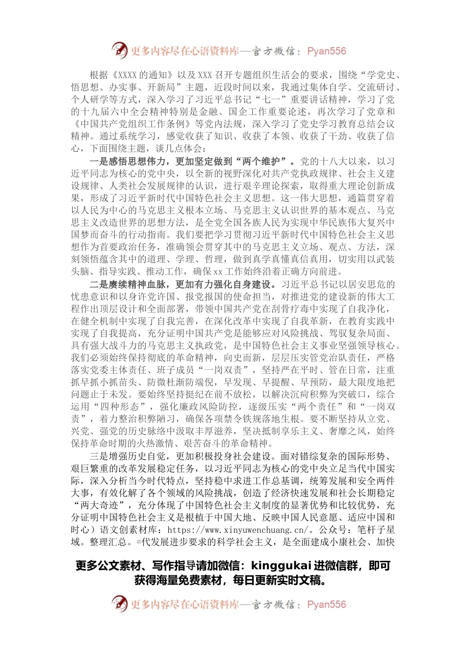 银行行长、党支部书记专题组织生活会研讨交流发言.docx_第1页