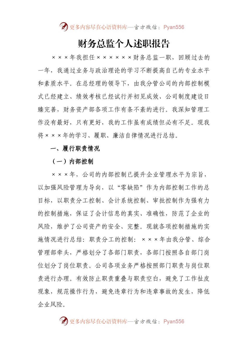 财务总监个人述职报告.docx_第1页