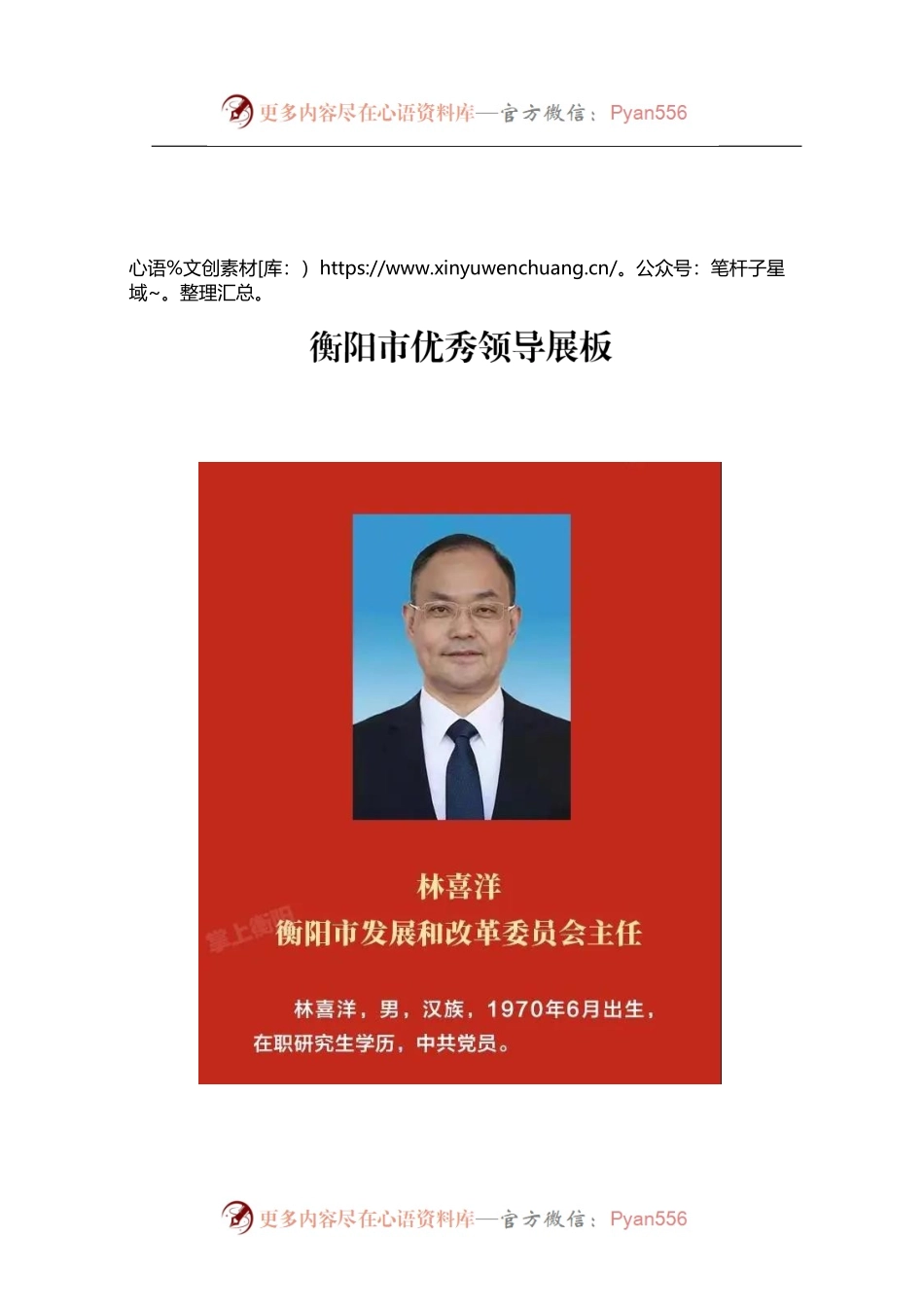 衡阳市优秀领导展板.docx_第1页