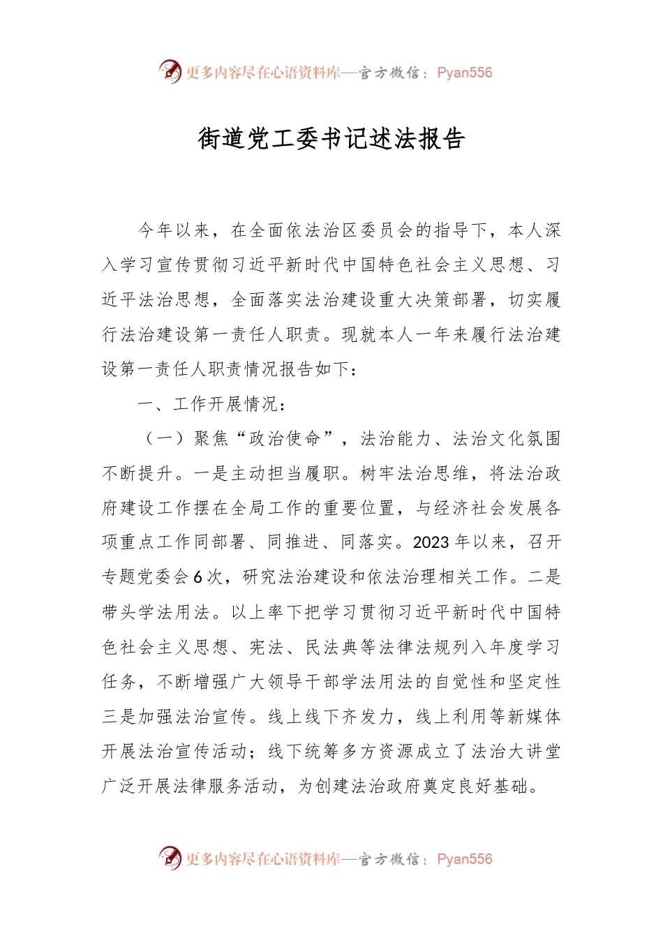 街道党工委书记述法报告.docx_第1页