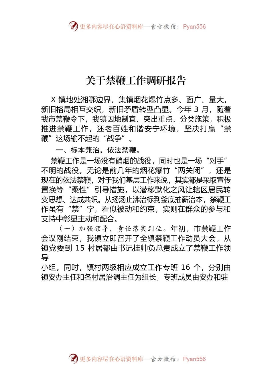 禁鞭工作调研报告.docx_第1页