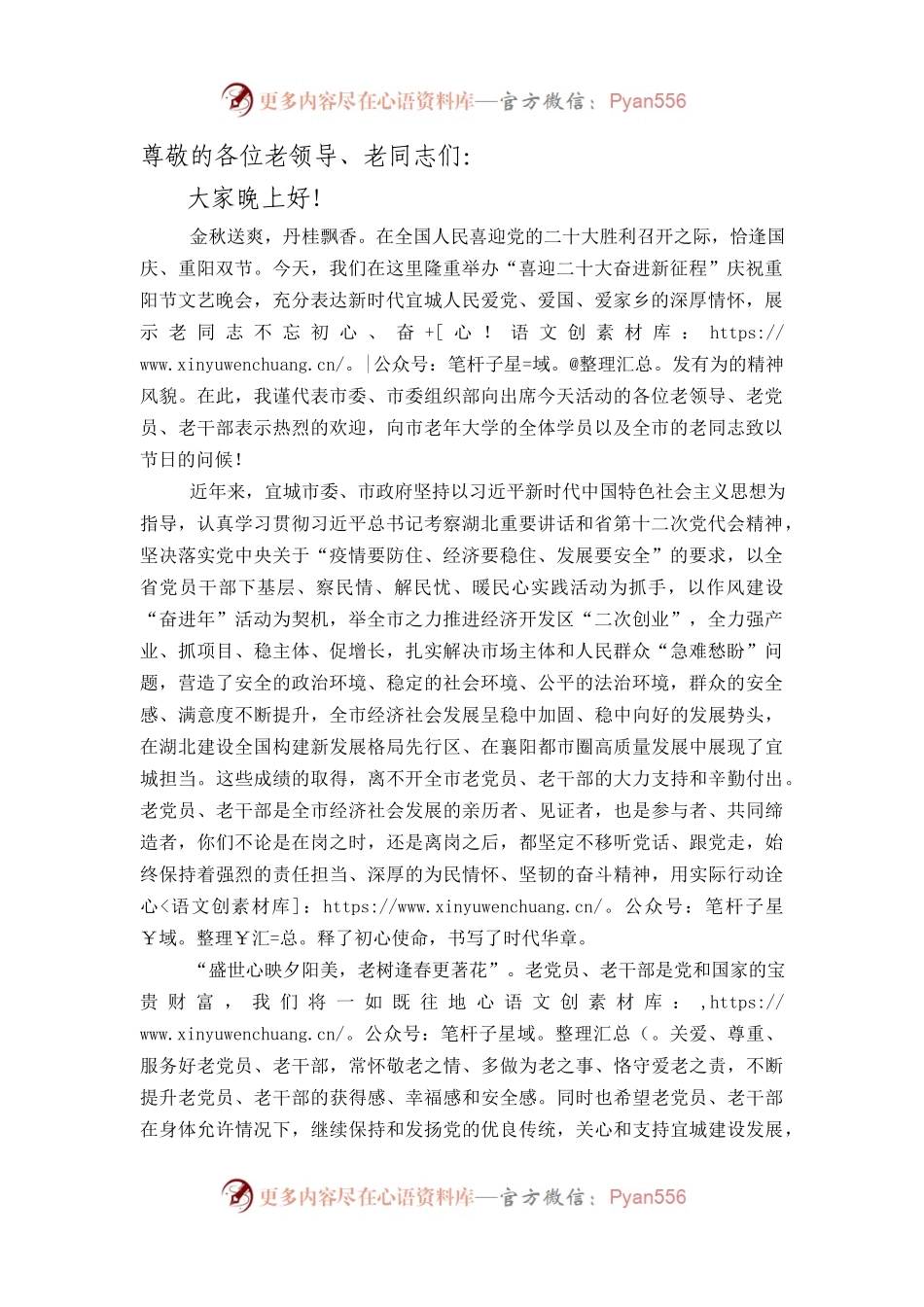 重阳节晚会领导致辞.docx_第1页