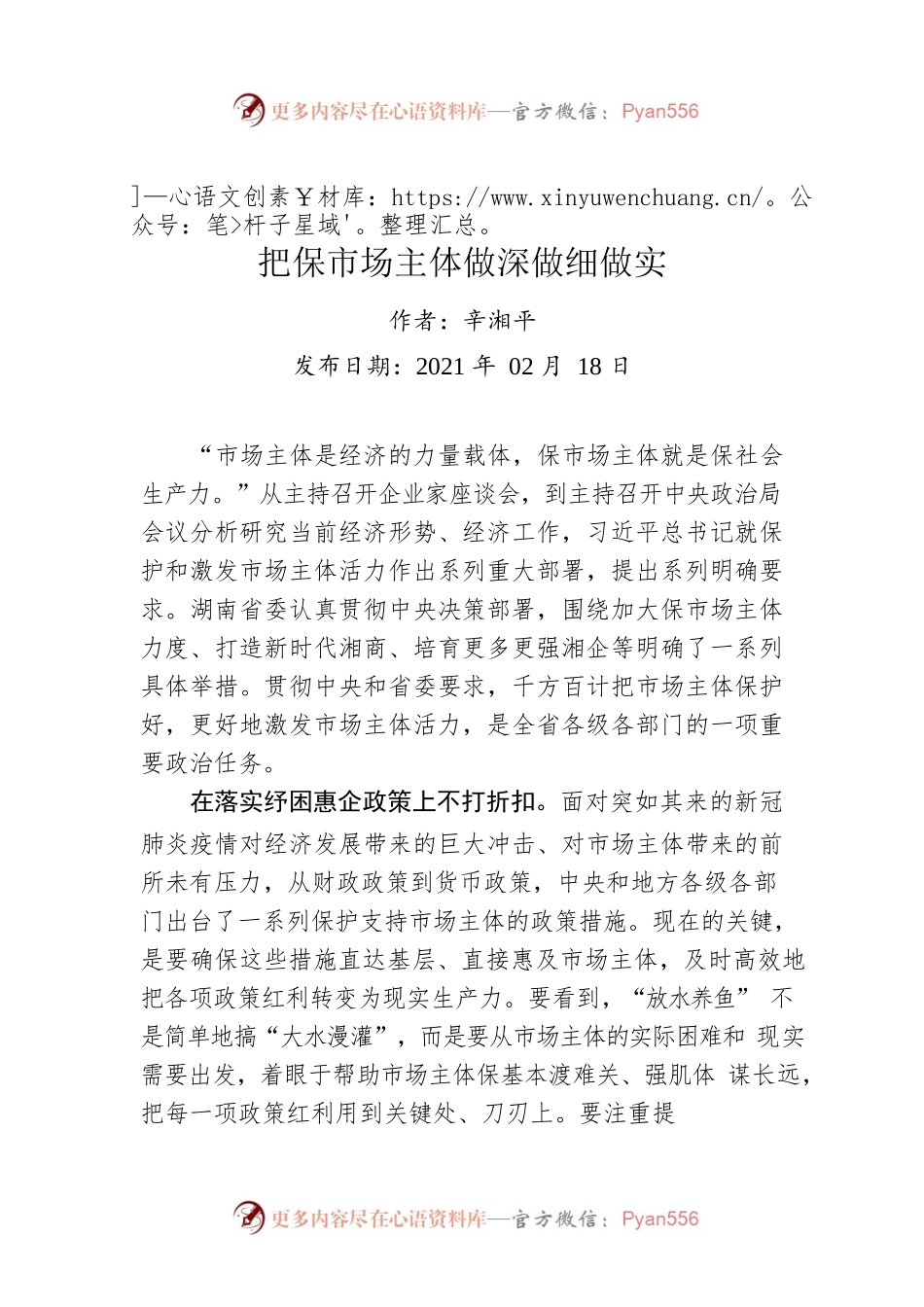 辛湘平：把保市场主体做深做细做实.docx_第1页