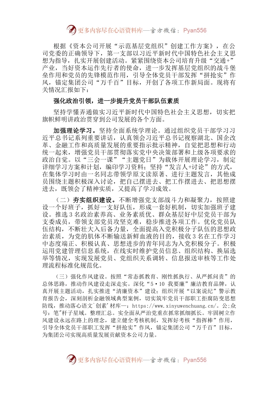 资本公司“示范基层党组织”申报材料.docx_第1页