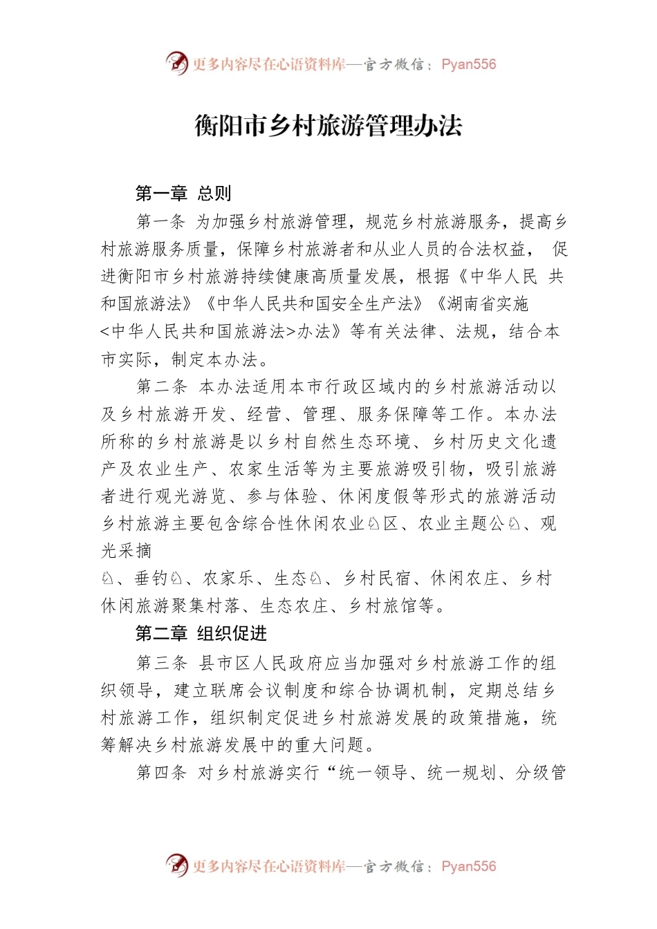 衡阳市乡村旅游管理办法.docx_第1页