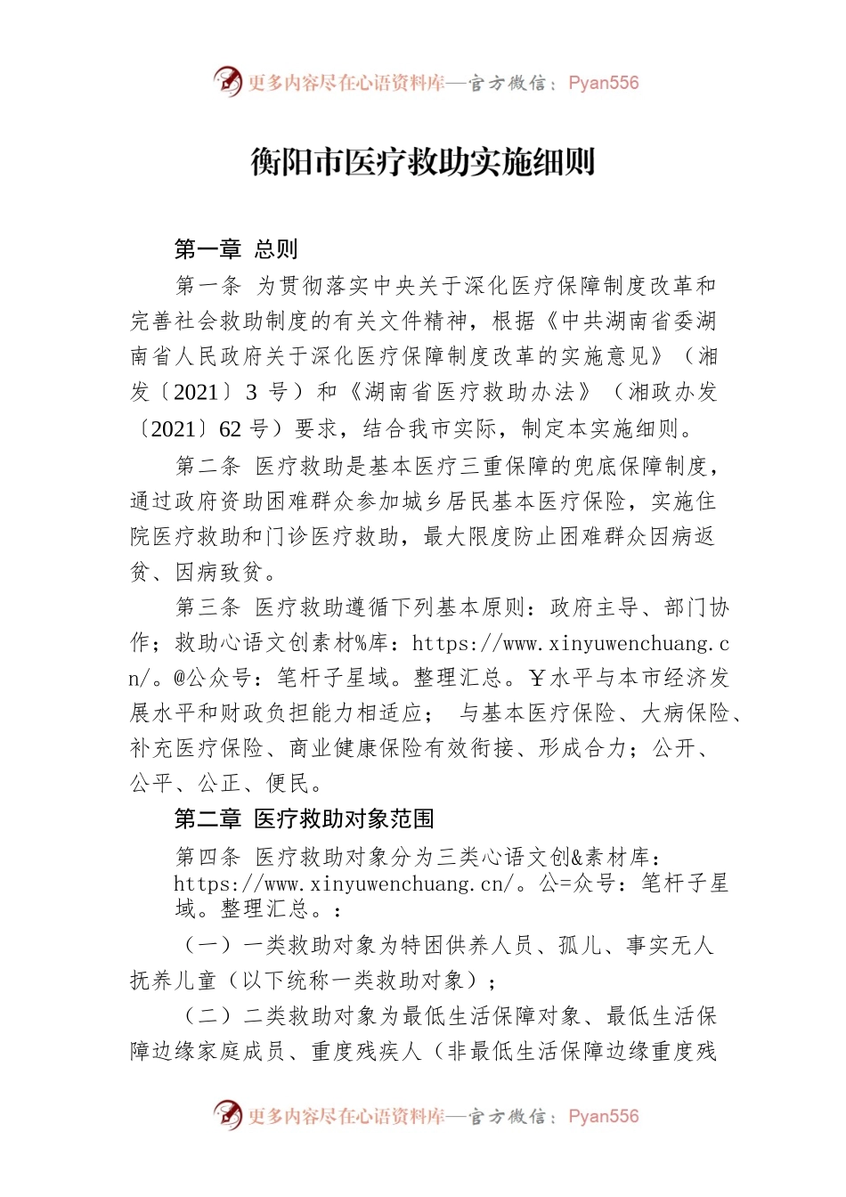 衡阳市医疗救助实施细则.docx_第1页