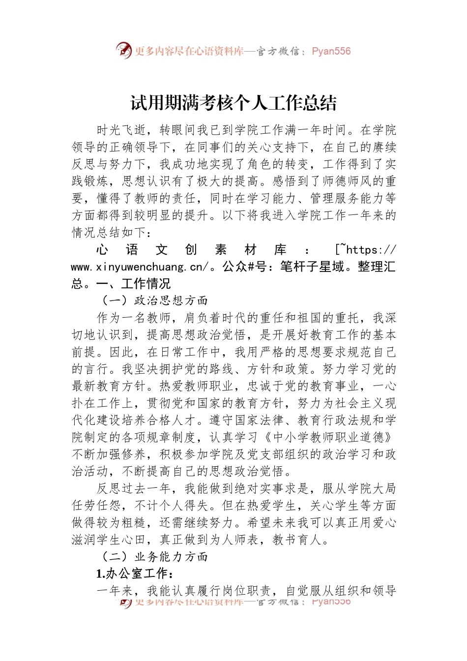 试用期满考核个人工作总结.docx_第1页