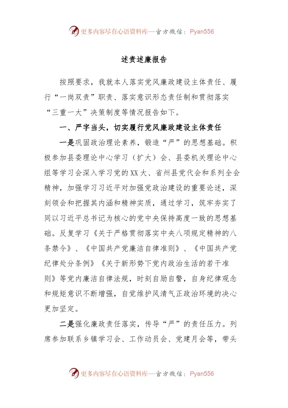 述责述廉报告（二）.docx_第1页