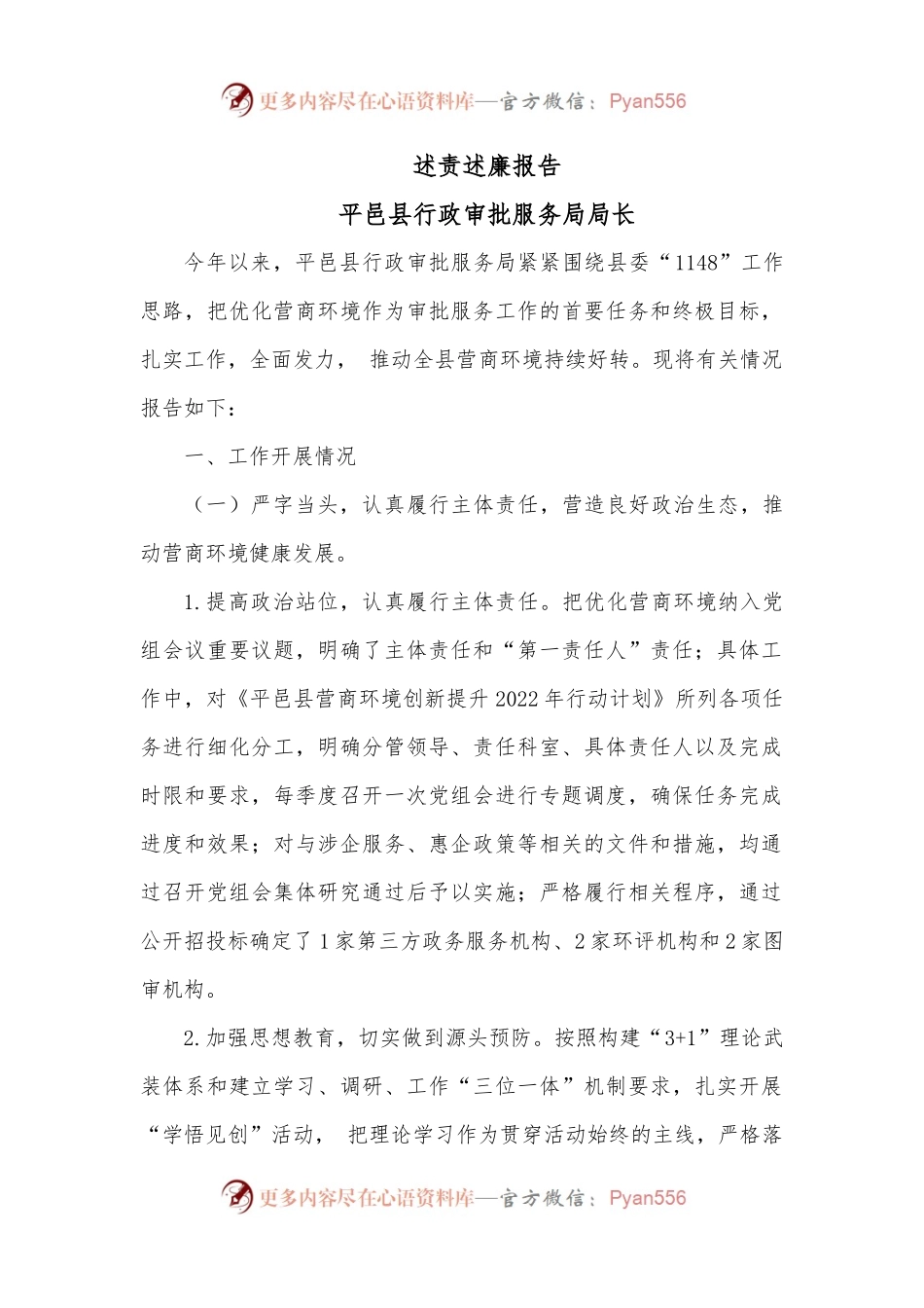 述责述廉报告（局长）.docx_第1页
