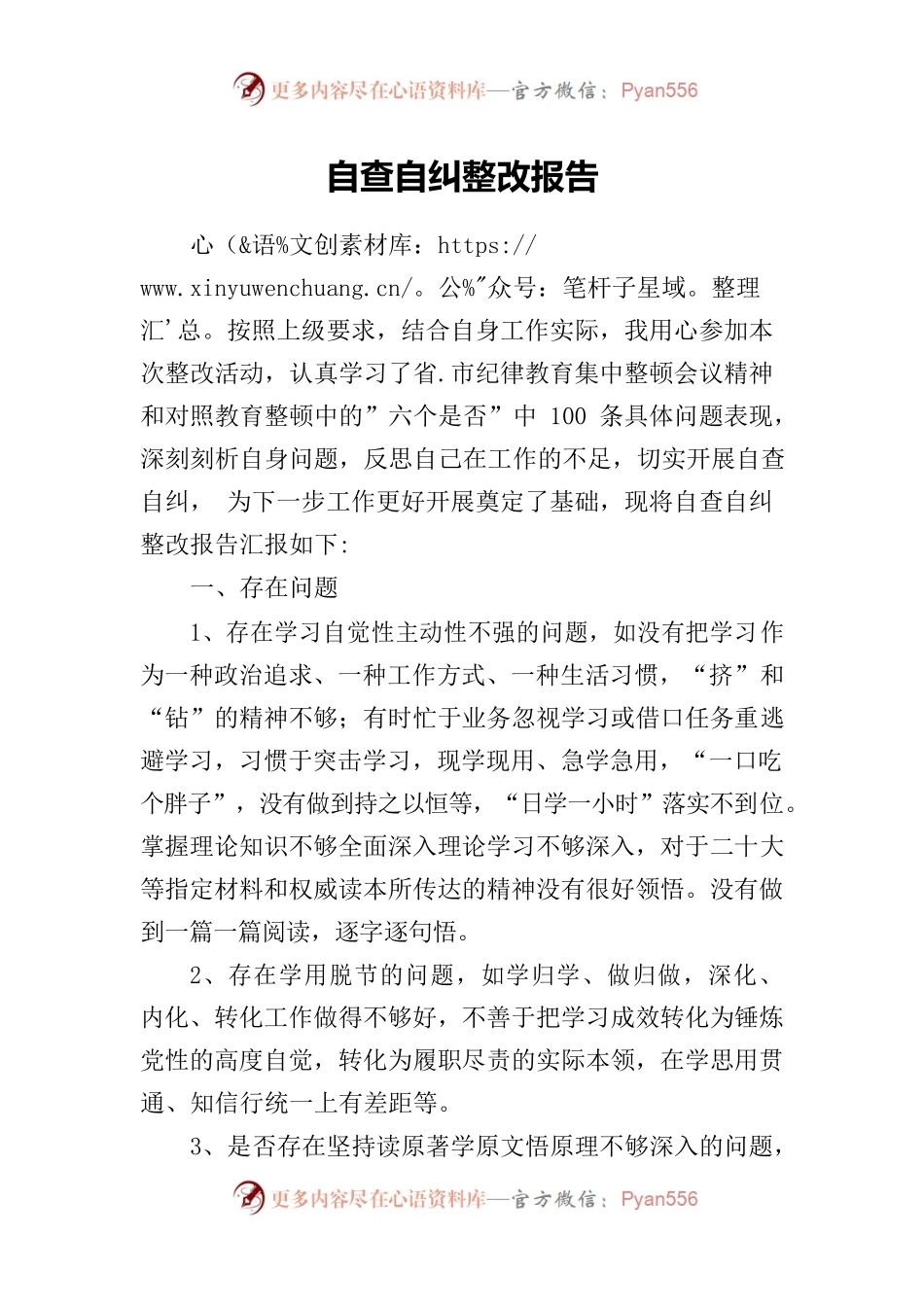 自查自纠整改报告.docx_第1页