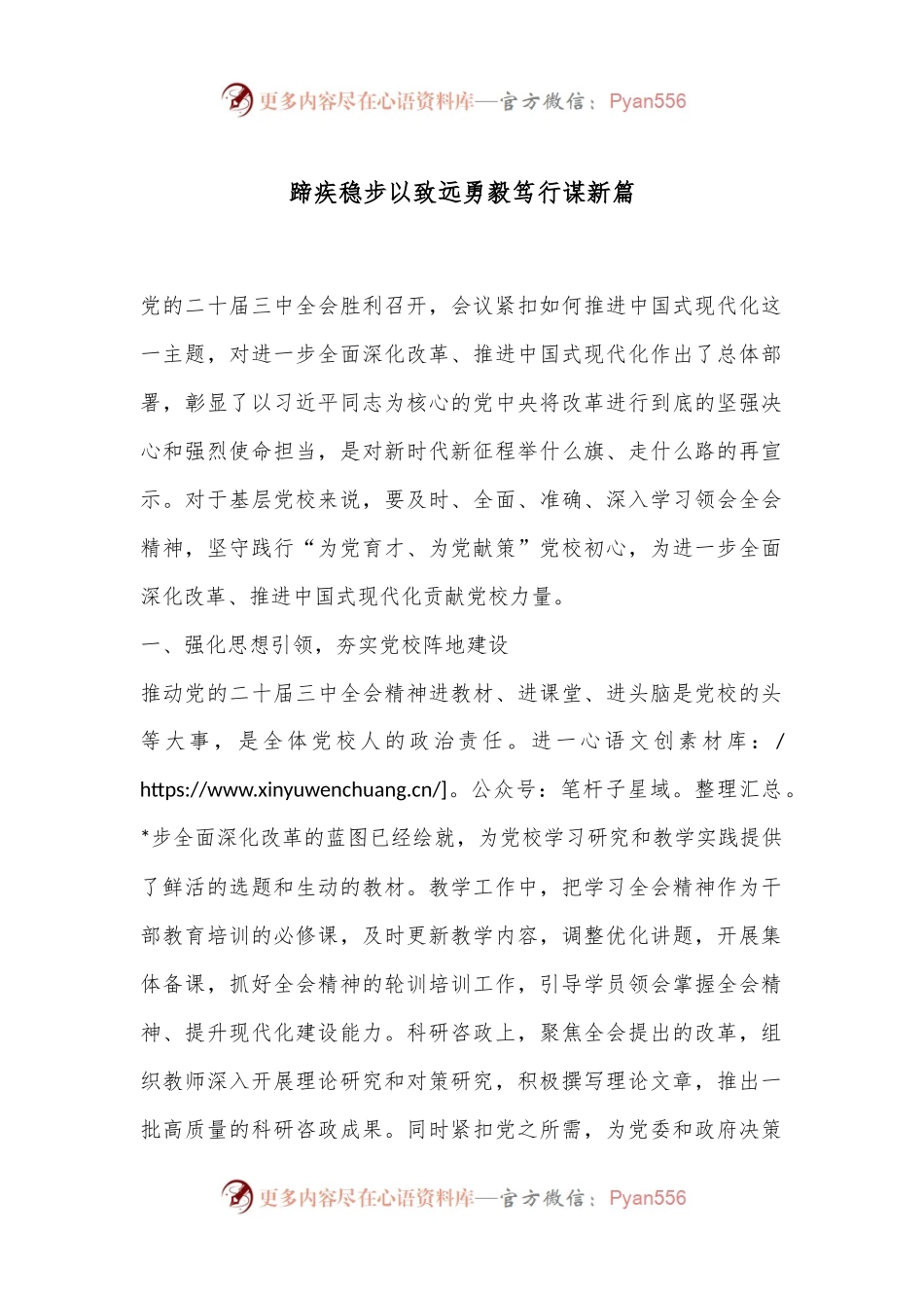 蹄疾稳步以致远勇毅笃行谋新篇.docx_第1页