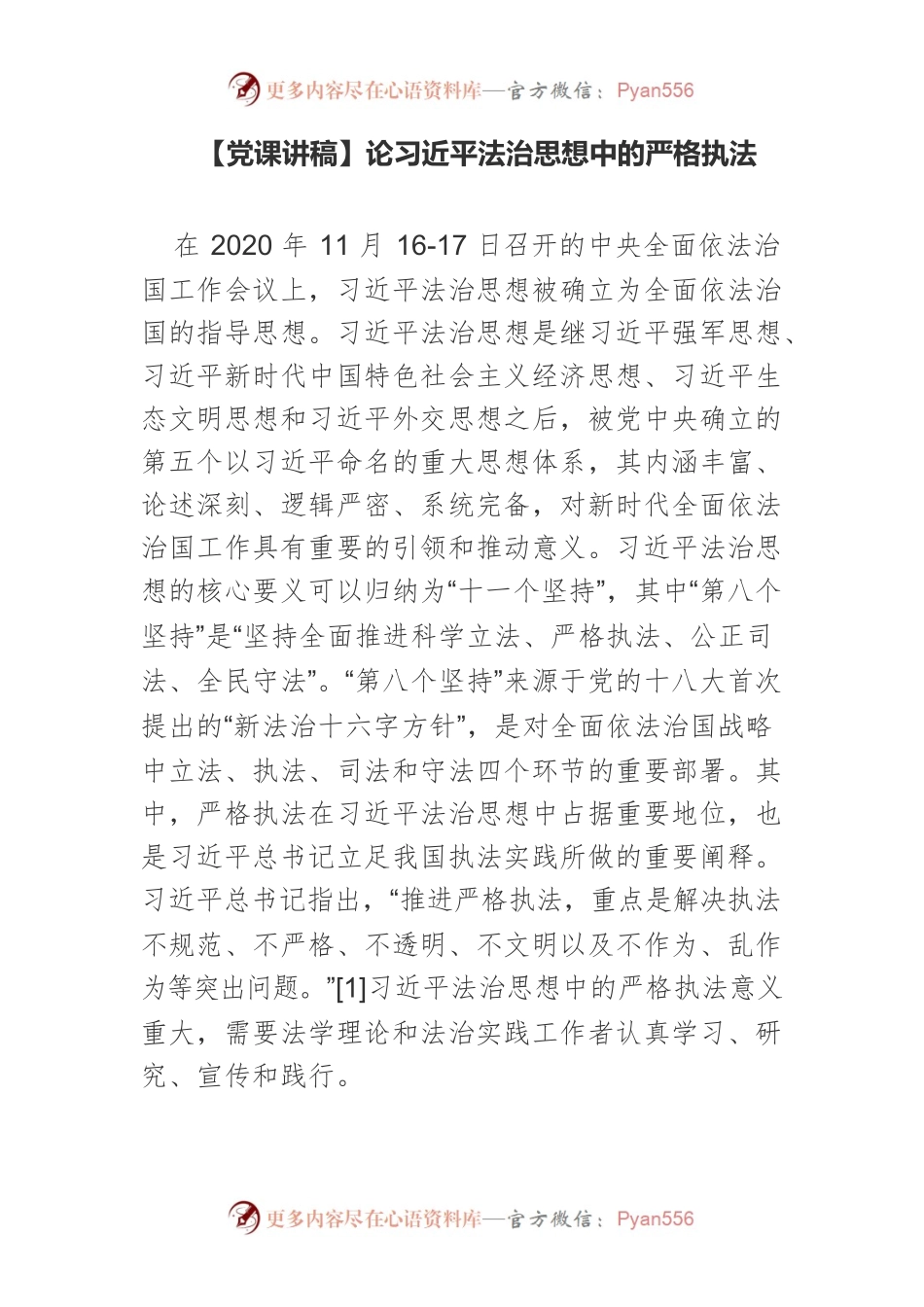 论习近平法治思想中的严格执法.docx_第1页