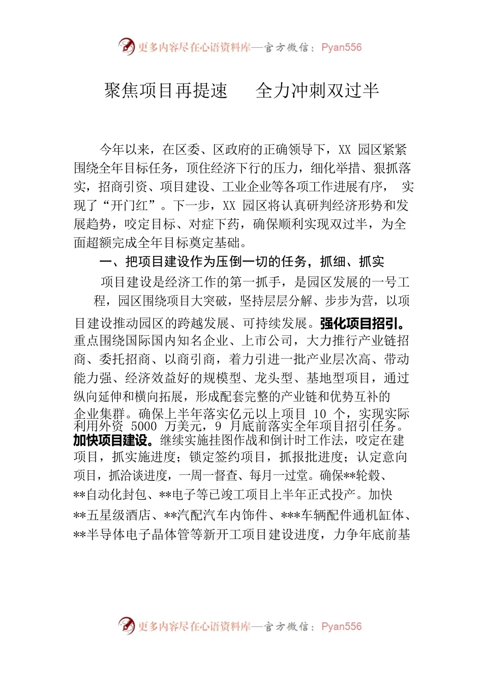 聚焦项目再提速   全力冲刺双过半.docx_第1页