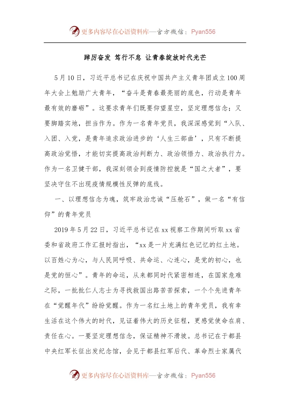 踔厉奋发 笃行不怠 让青春绽放时代光芒.docx_第1页