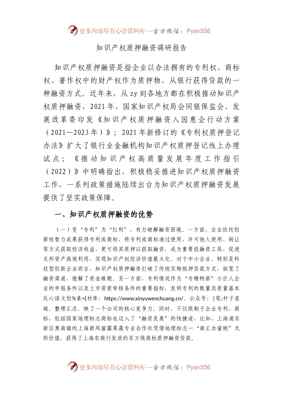 知识产权质押融资调研报告.docx_第1页