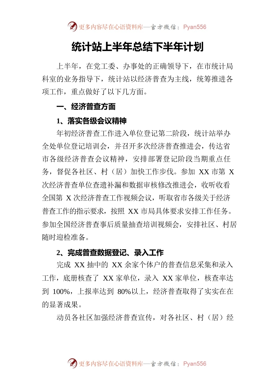 统计站上半年总结下半年计划.docx_第1页