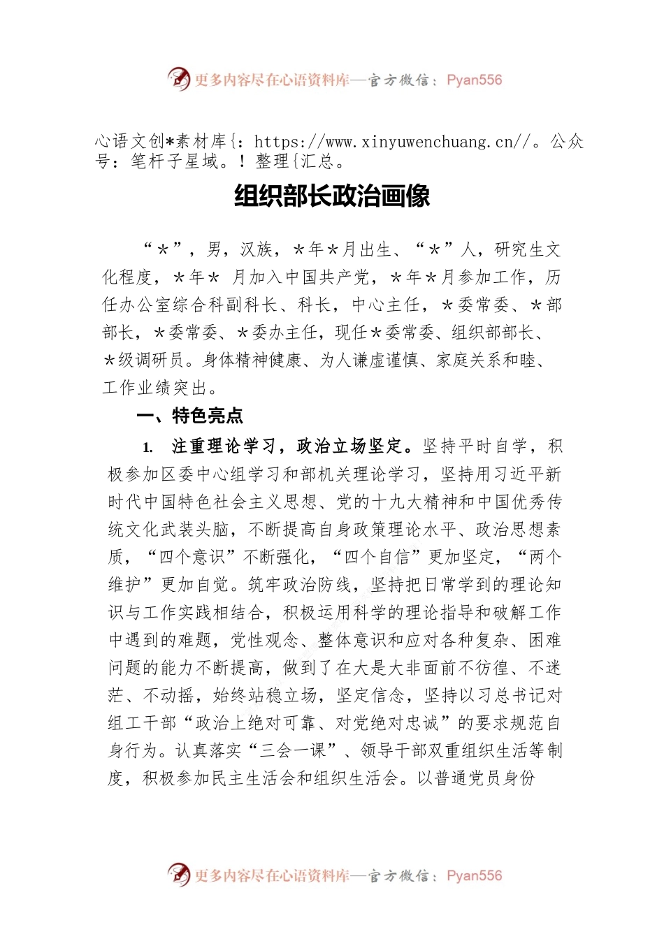 组织部长政治画像.docx_第1页