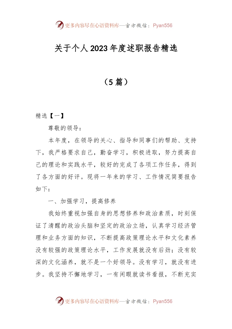 （5篇）关于个人2023年度述职报告精选.docx_第1页