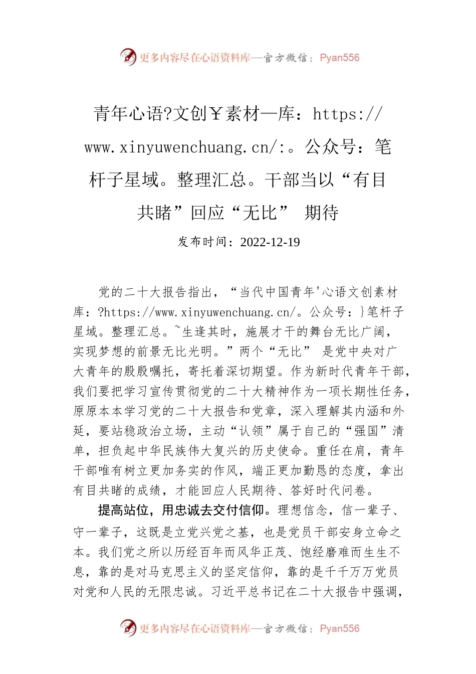 青年干部当以“有目共睹”回应“无比”期待.docx_第1页