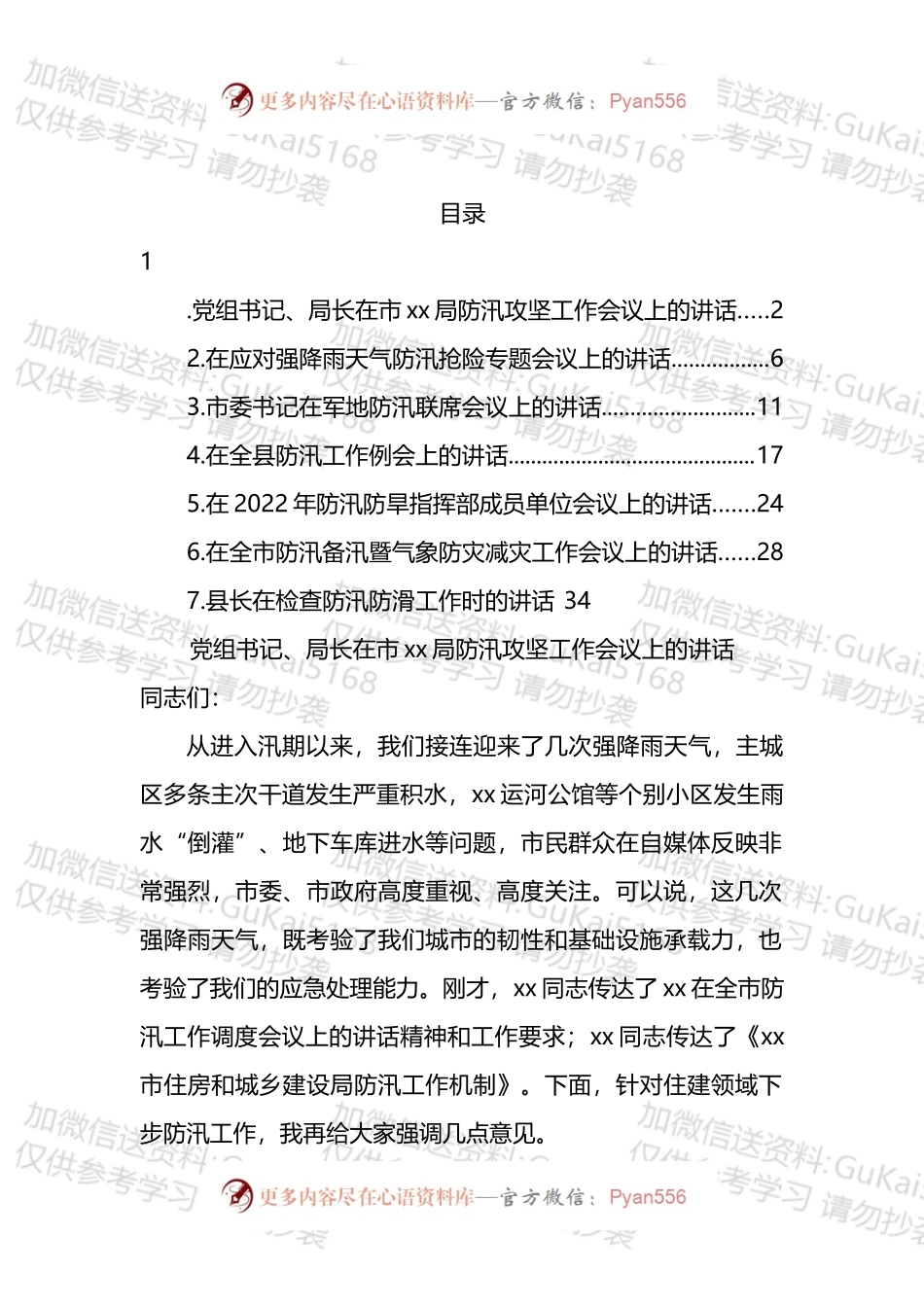 防汛备汛主题工作会议讲话汇编（1）.docx_第1页