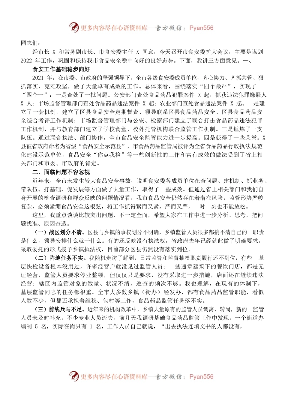 （1.3）在全市食品安全委员会全体扩大会上的讲话.docx_第1页