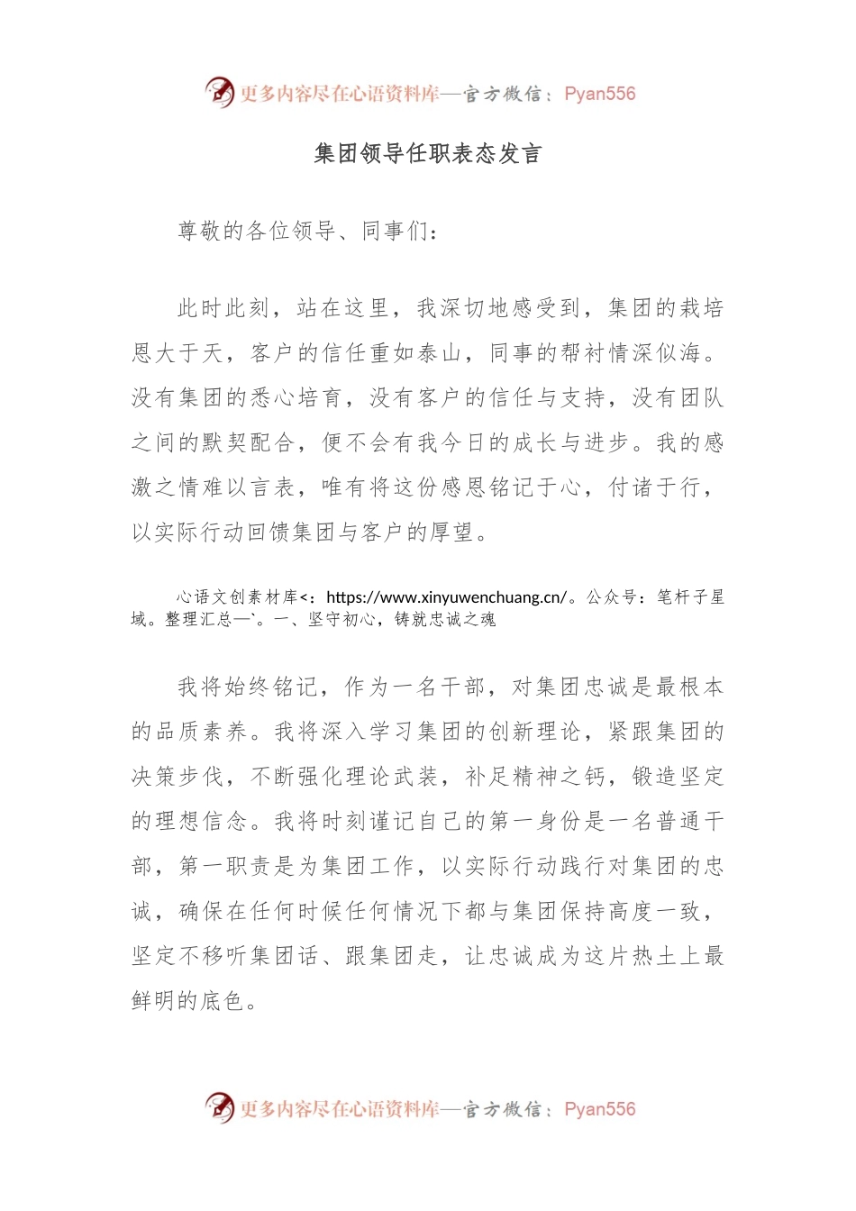 集团领导任职表态发言.docx_第1页