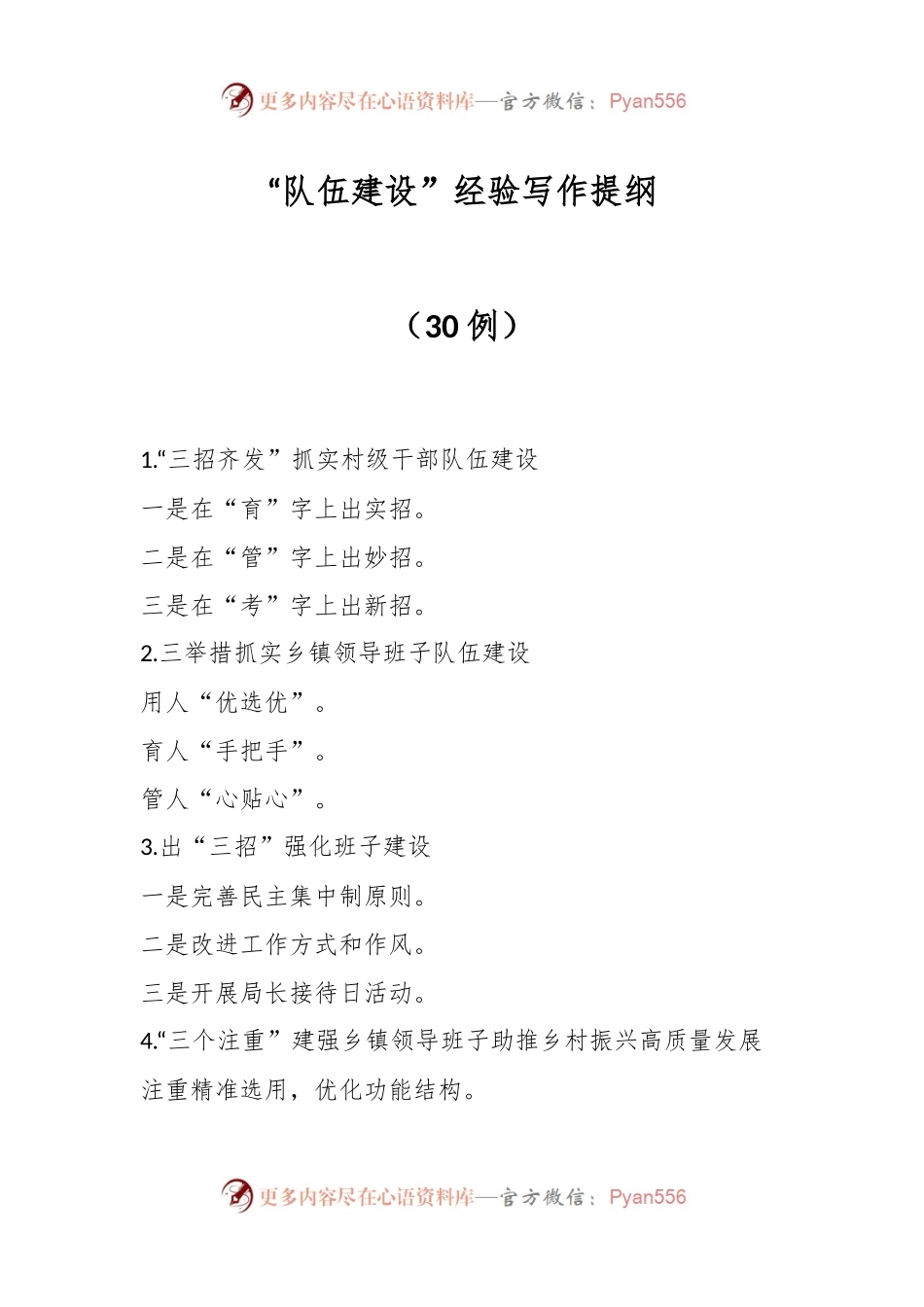（30例）“队伍建设”经验写作提纲.docx_第1页