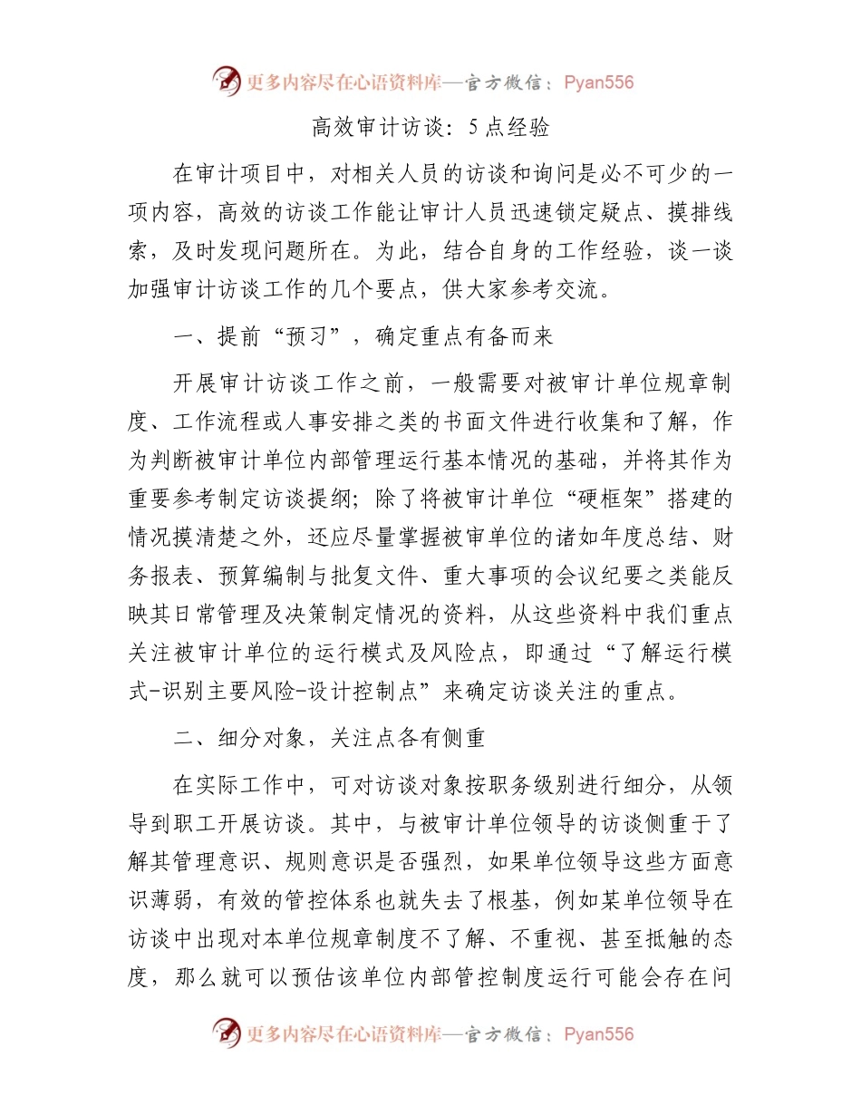 高效审计访谈：5点经验.docx_第1页
