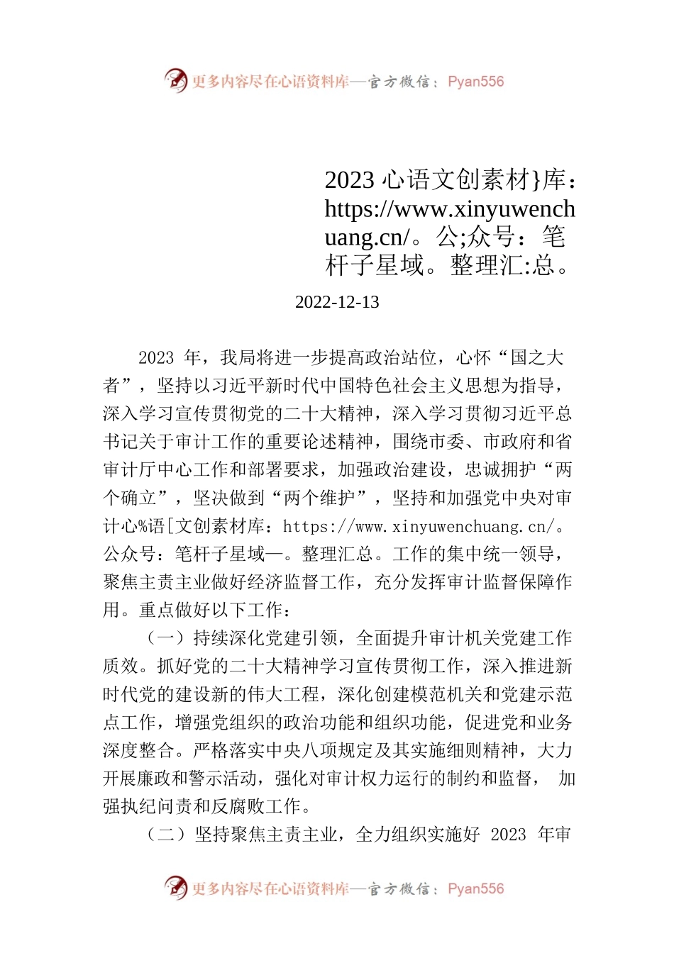 阳江市审计局2023年工作计划.docx_第1页