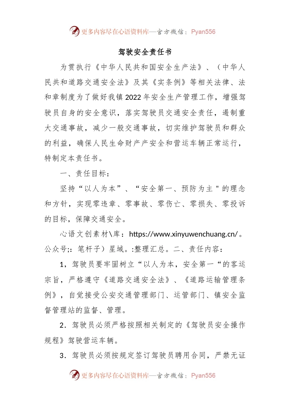 驾驶安全责任书.docx_第1页