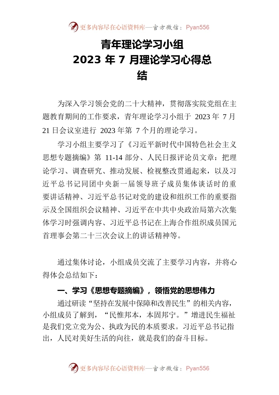 青年理论学习小组学习总结.docx_第1页