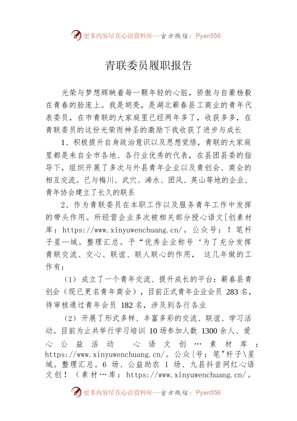 青联委员履职报告.docx_第1页