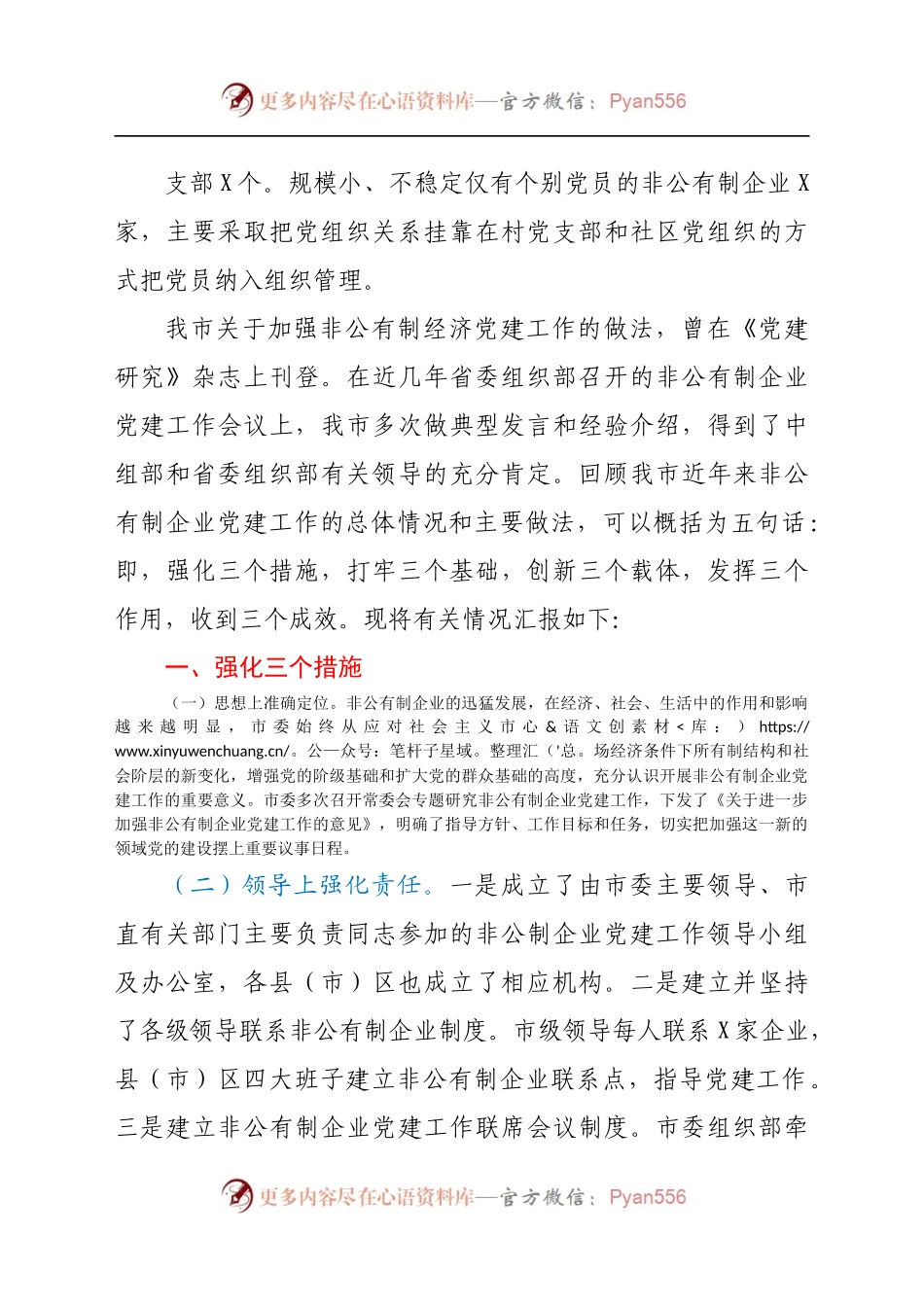 非公企业党建工作总结汇报（市）.docx_第1页