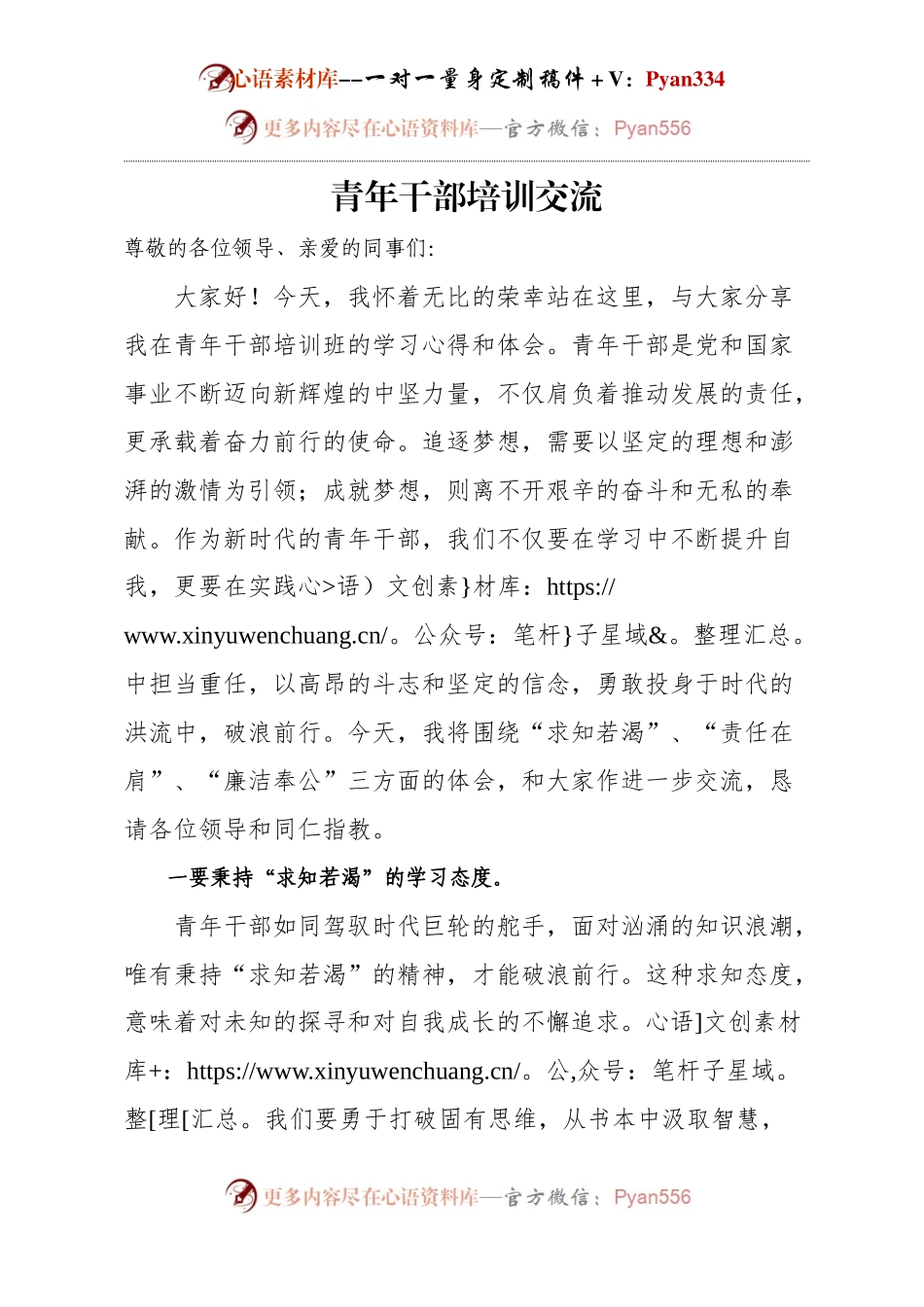 青年干部培训交流.docx_第1页