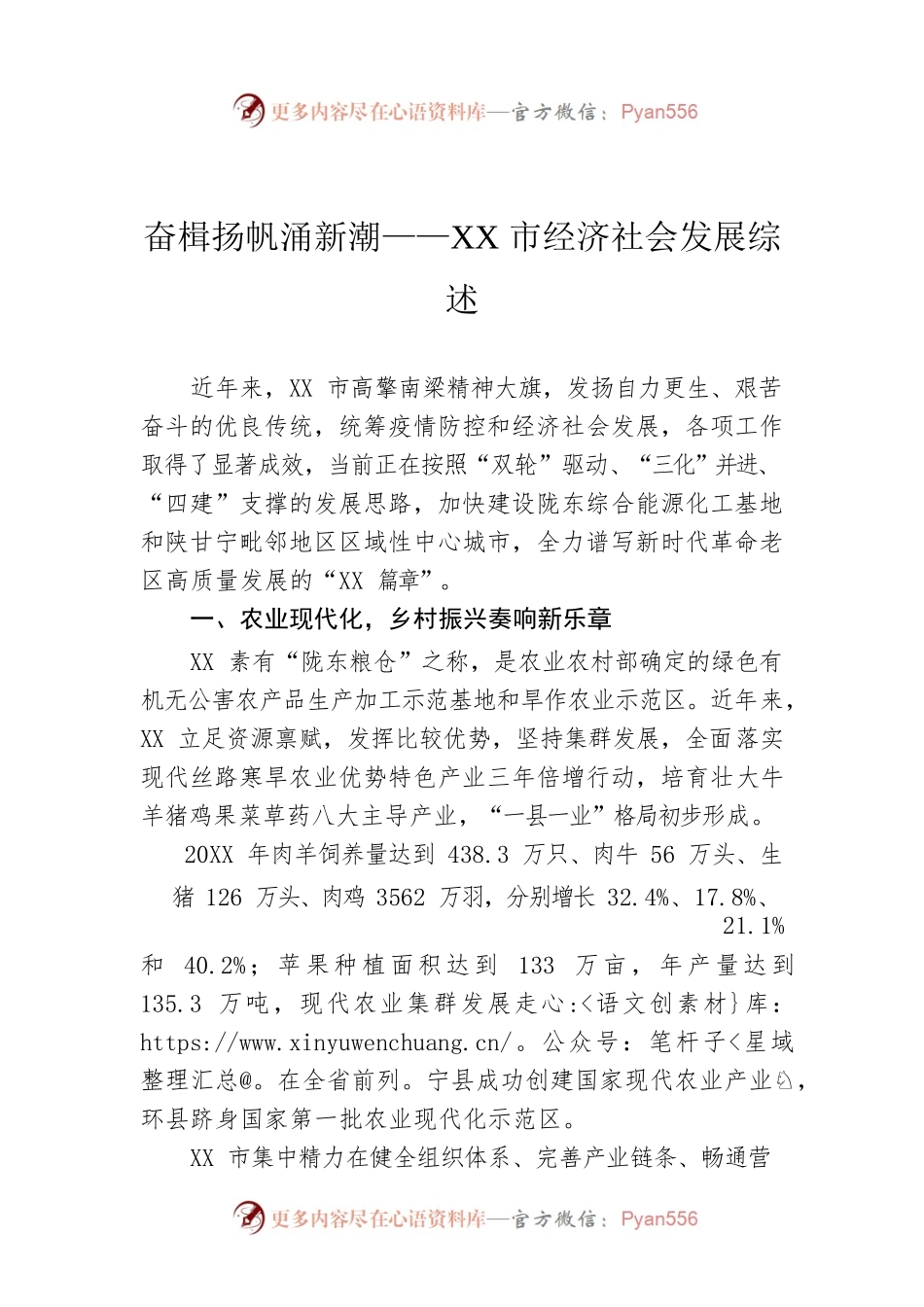 奋楫扬帆涌新潮——XX市经济社会发展综述.docx_第1页