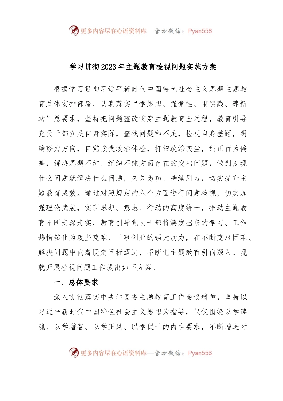 学习贯彻2023年主题教育检视问题实施方案.docx_第1页