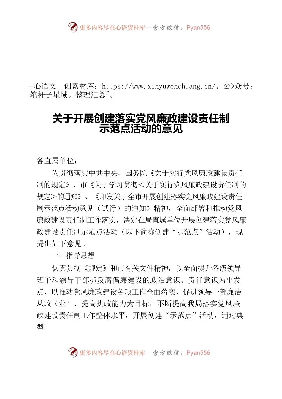 局责任制示范点活动意见.docx_第1页