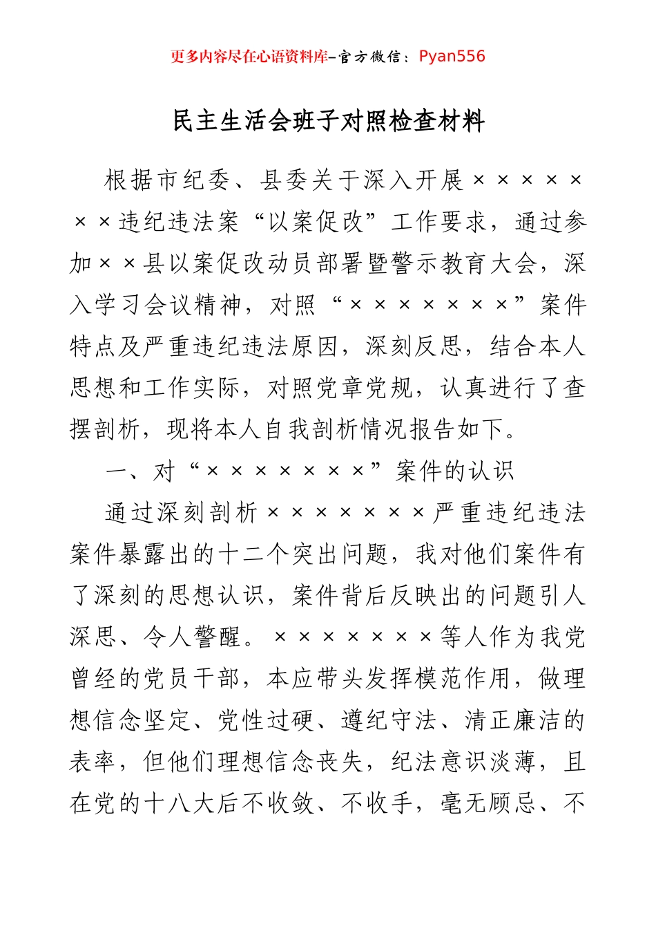 民主生活会班子对照检查材料.docx_第1页