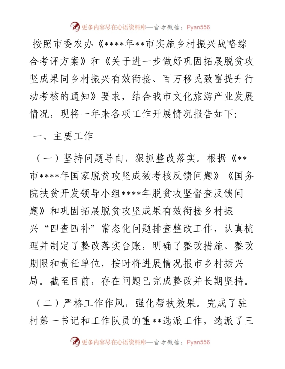 1013市实施乡村振兴战略工作总结.docx_第1页