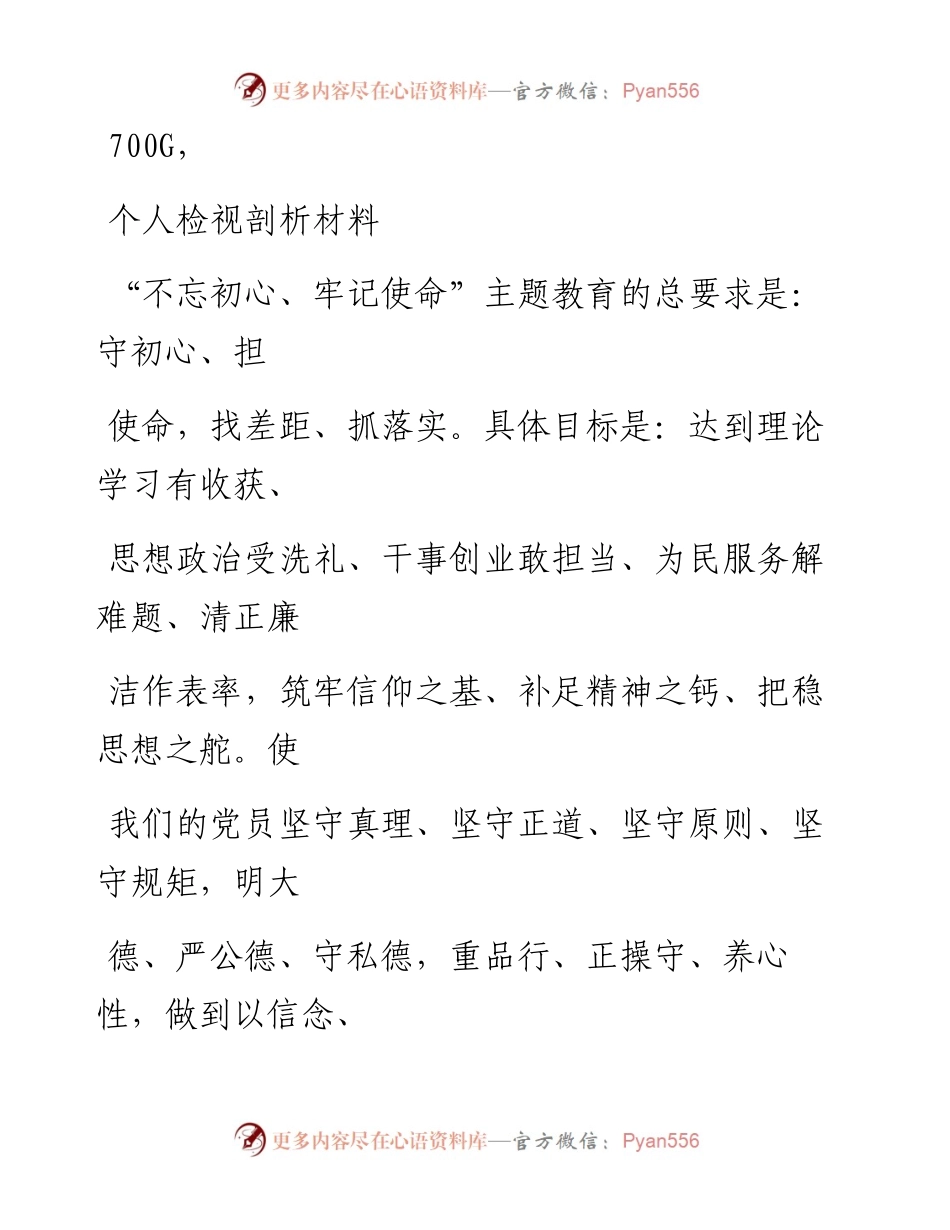 1028笔友分享个人检视剖析材料.docx_第1页