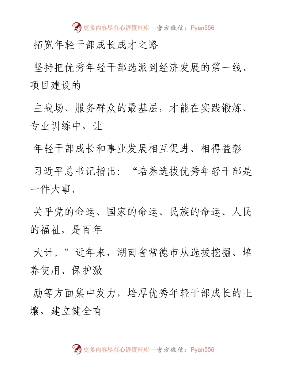 1123拓宽年轻干部成长成才之路.docx_第1页