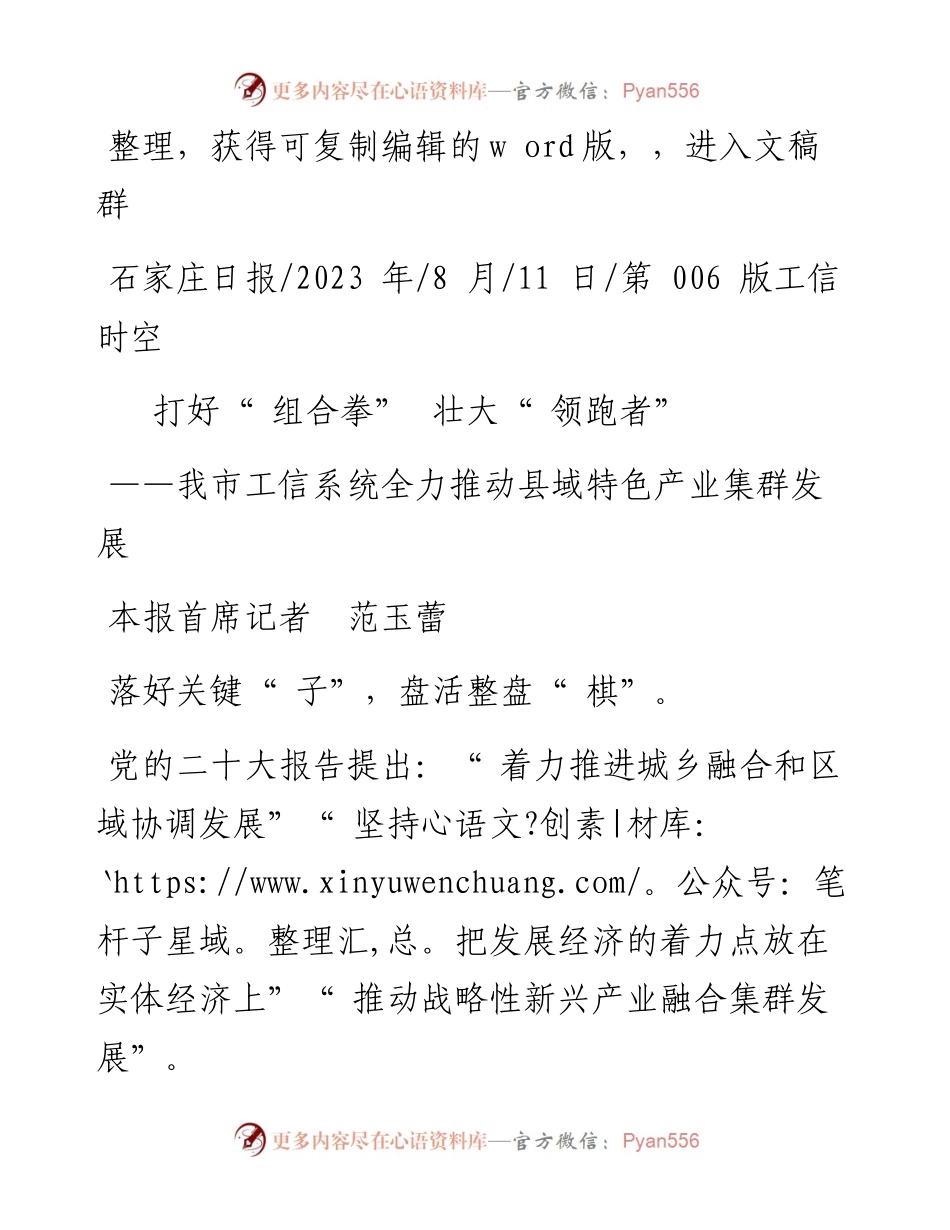 2023.08.11本报首席记者范玉蕾：打好组合拳壮大领跑者.docx_第1页