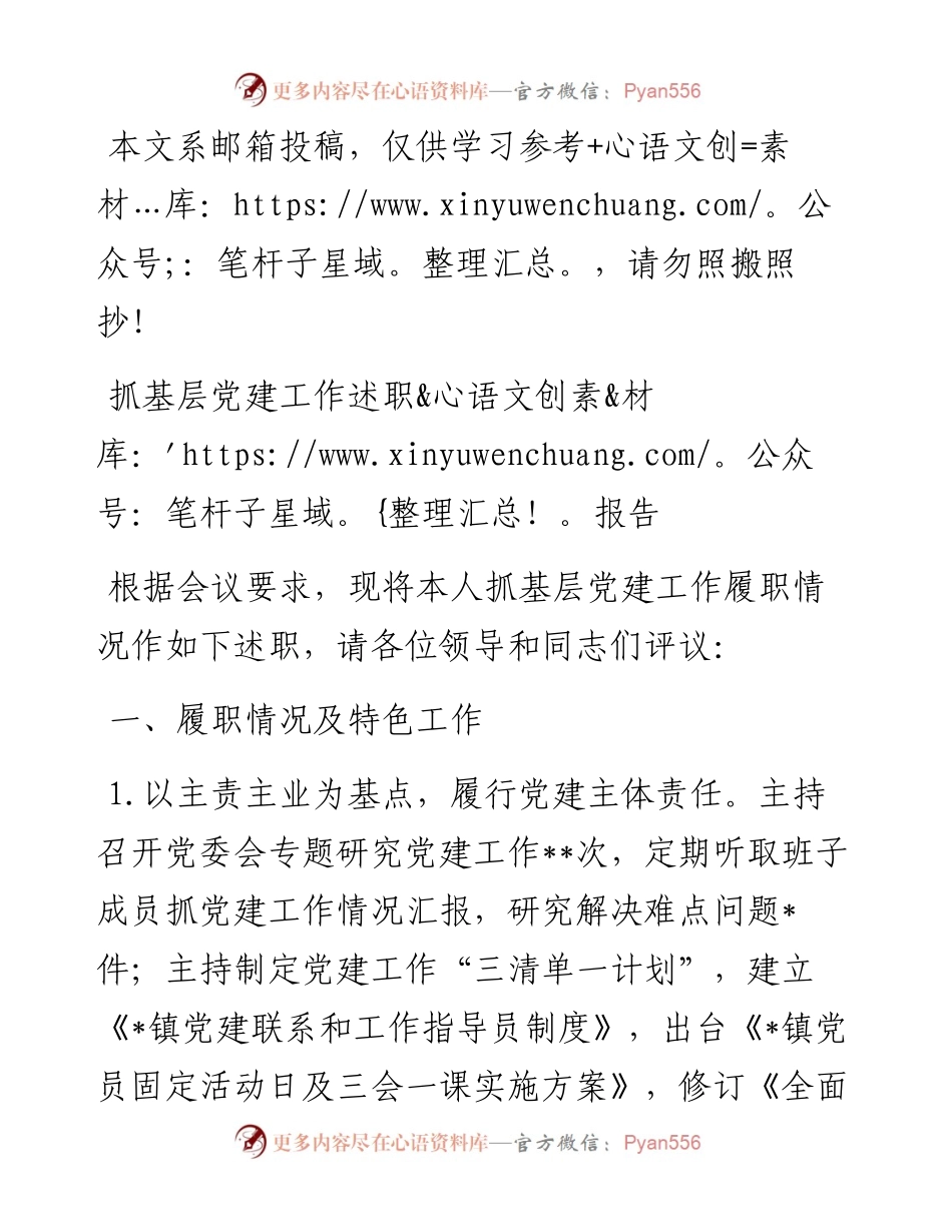 1030党建工作述职报告（范文）.docx_第1页