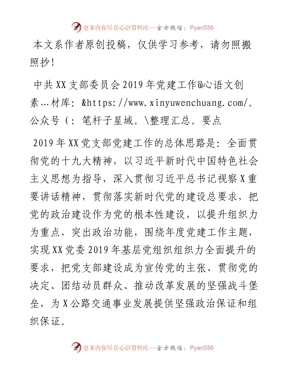 1901101-党建工作要点（党支部）.docx_第1页