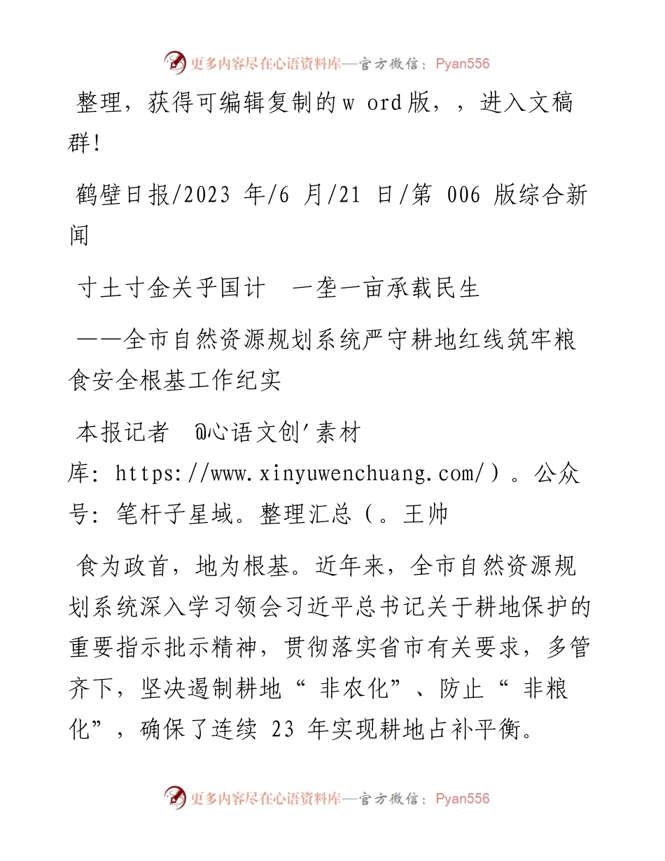 2023.06.21本报记者王帅：寸土寸金关乎国计一垄一亩承载民生.docx_第1页