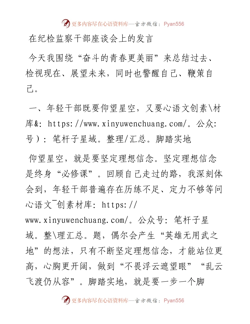 13256【在纪检监察干部座谈会上的发言.docx_第1页