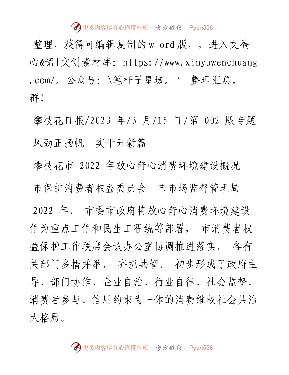 2023.03.15市保护消费者权益委员会市市场监督管理局：风劲正扬帆实干开新篇.docx_第1页